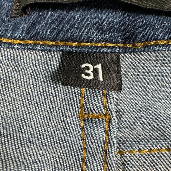 Judy Blue Relaxed Fit Jeans Size 31 Distressed Denim Mid Rise Stretch JB82102 DK - Picture 7 of 12